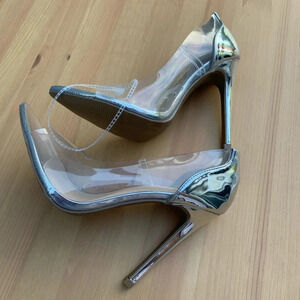**NEW Wild Diva Clear Open Toe High Heels